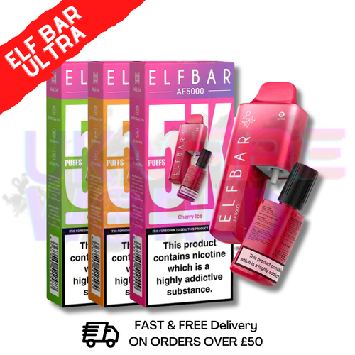 Shop ELF BAR AF 5000 Vape Puff 5000Puff Bars - ANY 2 FOR £20 - UK Vape World