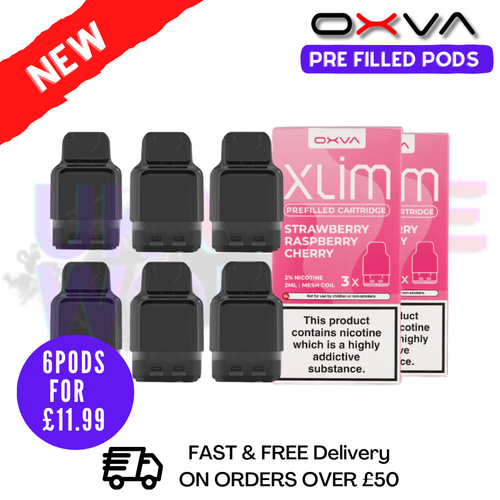 Strawberry Raspberry Cherry Oxva Xlim Flavoured Pre-filled Pod Cartridges - £1.69