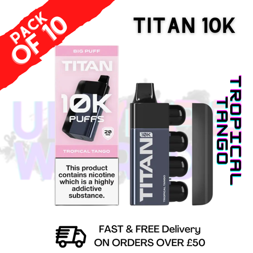 Tropical Tango - Titan 10K Prefilled Vape Kit Box Pack Of 10