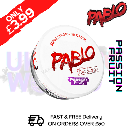Shop Passionfruit Pablo Nicotine Pouches Nic Pouch (50mg) - UK Vape World