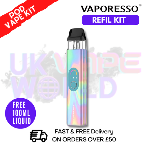 Shop Pastel Palette Vaporesso Xros 4 Pod Vape Kit + Free 100ML Eliquid - UK Vape World