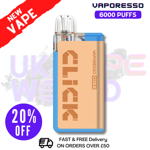 Shop Banana Ice Vaporesso 6K Coss Click Disposable Kit - ONLY £8.99 - UK Vape World