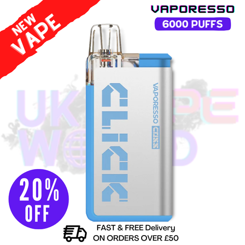 Shop Strawberry Raspberry Cherry Ice Vaporesso 6K Coss Click - ONLY £8.99 - UK Vape World