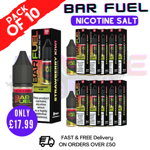 Shop Strawberry Kiwi Bar Fuel Nic Salt BOX OF 10 - UK Vape World