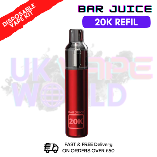 Shop Red Bar Juice 20K Puff Refil Disposable Kit + FREE Eliquid - UK Vape World