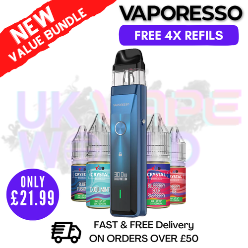 Shop Blue Vaporesso Xros Pro Pod Kit | FREE 4X REFILS | £21.99 - UK Vape World