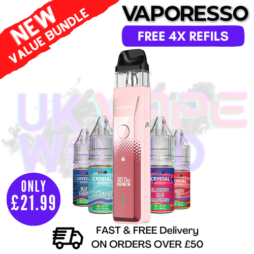 Shop Pink Vaporesso Xros Pro Pod Kit | FREE 4X REFILS | £21.99 - UK Vape World