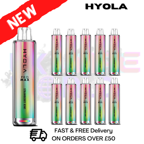 Shop Strawberry Kiwi Hyola Pro Max 6000 Puff Box Of 10 - UK Vape World