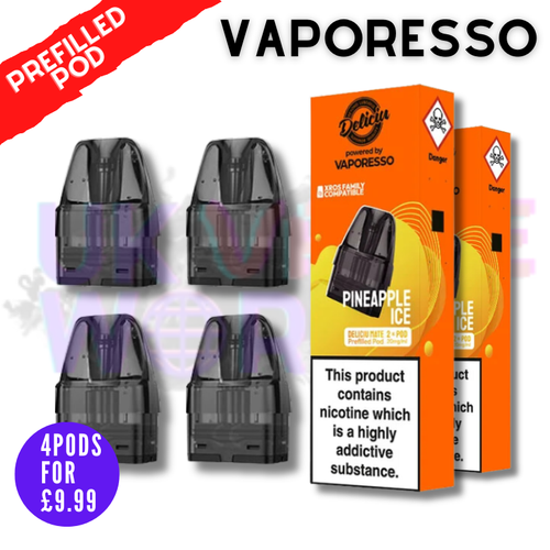 Shop Vaporesso Deliciu Mate Pre-Filled Pods (2 x Pack Of 2) - UK Vape World