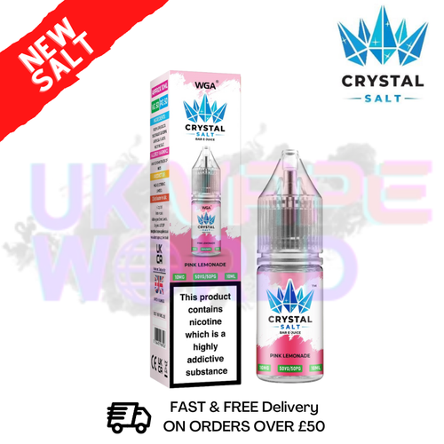 Shop Pink Lemonade WGA Crystal Nic Salt | Nicotine Salts | Lowest Price - UK Vape World