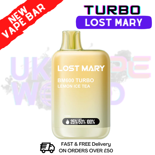 Shop Lost Mary BM600 Turbo Lemon ICE TEA | ONLY £3.99 - UK Vape World