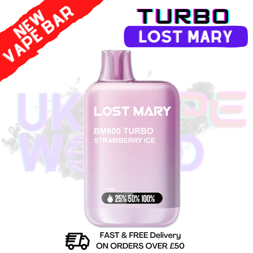 Shop Lost Mary BM600 Turbo Strawberry ICE | ONLY £3.99 - UK Vape World