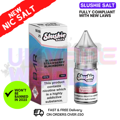 Slushie Salts Blueberry Strawberry Blackberry E Liquid