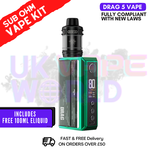 Green VooPoo Drag 5 Vape Kit | £41.99
