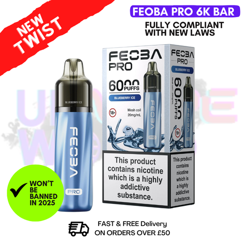 Shop Blueberry Ice Feoba Pro 6000 6K Puff Pod Kit - UK Vape World
