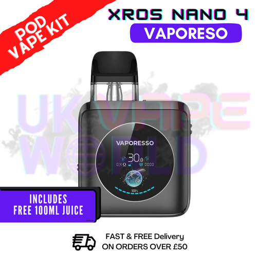 Buy Online Vaporesso Xros Nano 4 Graphite Black Vape Kit