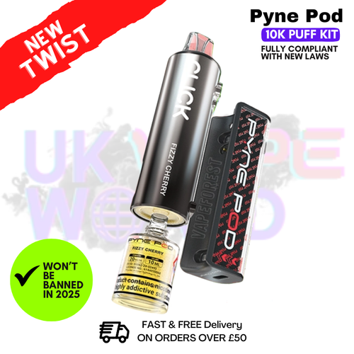 Shop Fizzy Cherry Pyne Pod 10K Puff Vape Kit - UK Vape World