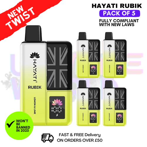Hayati Rubik 7000 Puff Lemon Lime [PACK OF 5]