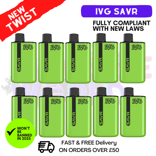 Kiwi Passionfruit Guava IVG Savr 3K Puff Box Of 10