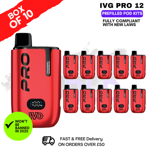 Strawberry Watermelon IVG Pro 12 Box Of 10 Vape Kits