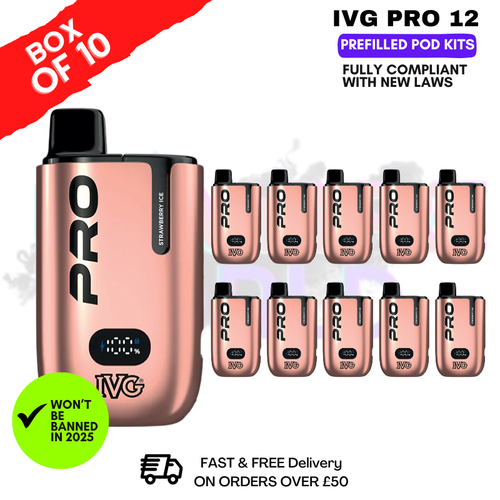 Strawberry ICE IVG Pro 12 Box Of 10 Vape Kits