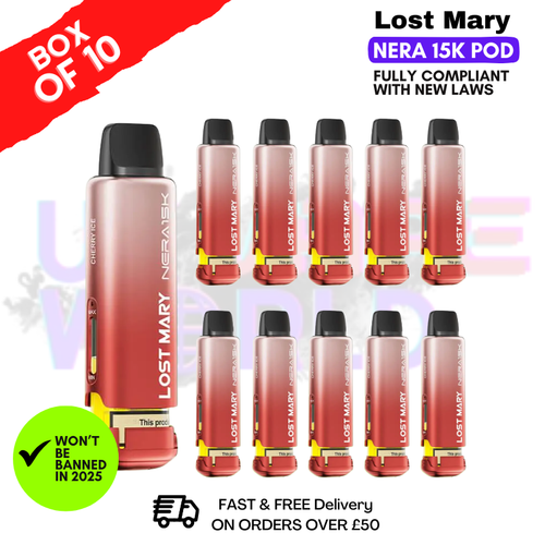 Cherry ICE Lost Mary Nera15K REFIL Box OF 10