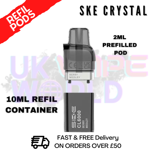 Shop Berry Medley SKE CL6000 Replacement Prefilled Pod - UK Vape World