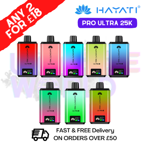 Shop Hayati Pro Ultra 25K Plus 25000 Puff Pod Kit - 2 FOR £18 - UK Vape World