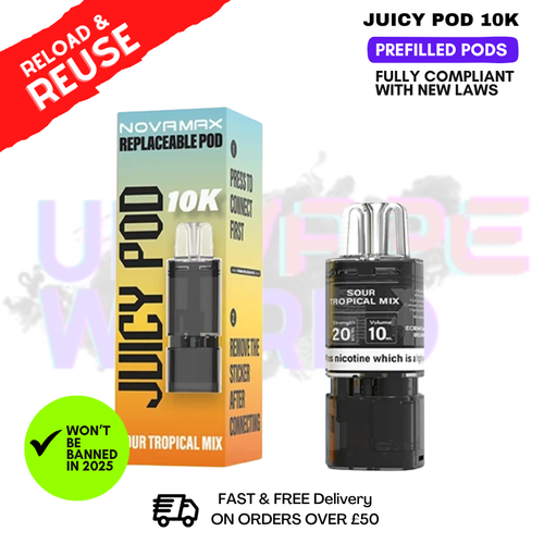 Shop Sour Tropical Mix Juicy Pod 10K Replacement Pod 12ML - £2.99