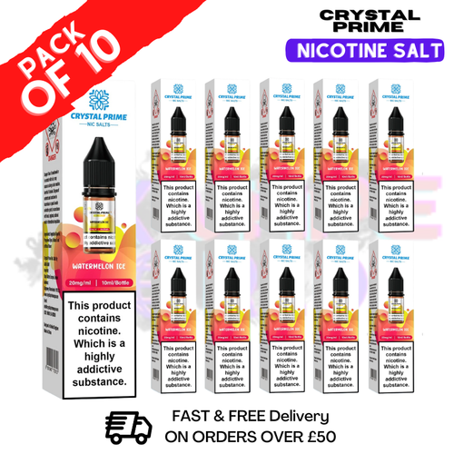 Watermelon Ice Crystal Prime Nic Salt Box Of 10-ukvapeworld