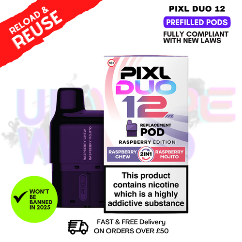 Raspberry Edition Pixl Duo Replacement Pod - £6.99