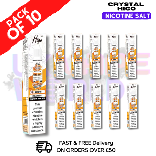 Pineapple Ice Crystal Higo Nic Salt Box Of 10