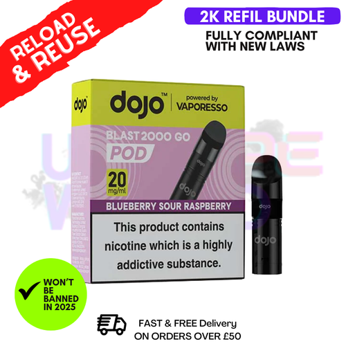 Blueberry Sour Raspberry Dojo Blast 2000 2K Puff REPLACEMENT POD