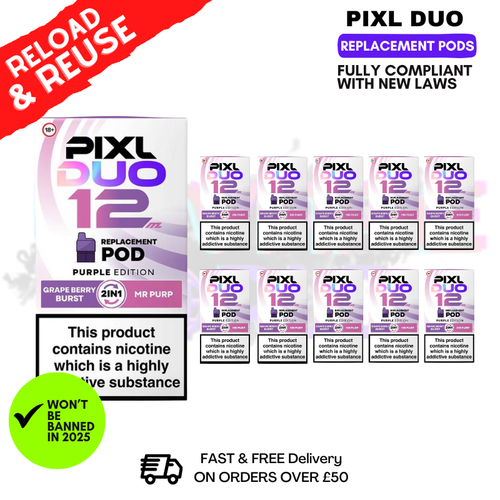 Purple Edition Pixl Duo Replacement Pods - Box Of 10
