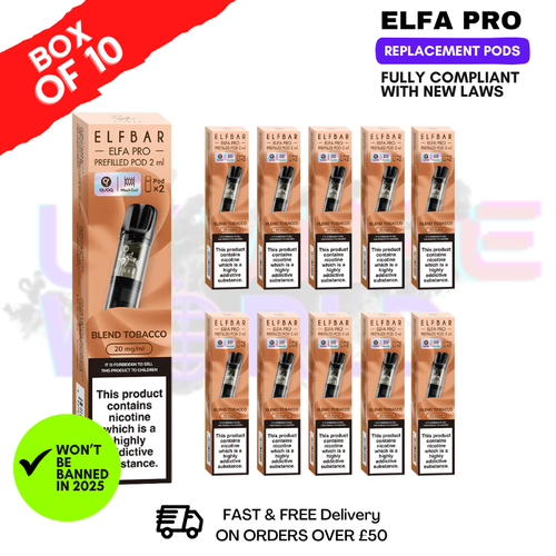 Blend Tobacco Elf Bar Elfa Pro Prefilled Pod Box Of 10