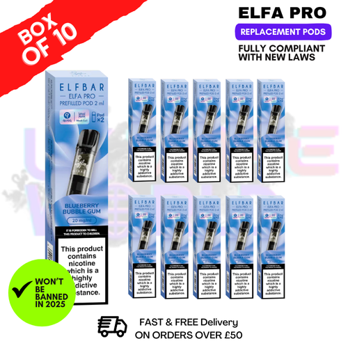 Blueberry Elf Bar Elfa Pro Prefilled Pod Box Of 10
