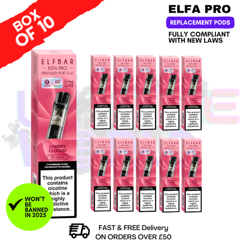 Cherry Cloudd Elf Bar Elfa Pro Prefilled Pod Box Of 10