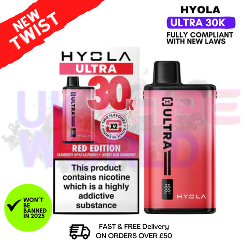 Red Edition Hyola Ultra 30K Puff Prefilled Pod Kit