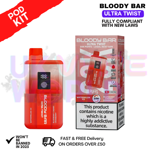 Watermelon Ice Bloody Bar 20K Prefilled Pod Kit