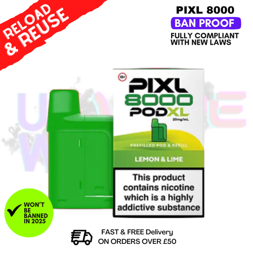 Lemon Lime Pixl 8K Replacement Pods (Refil Pack)