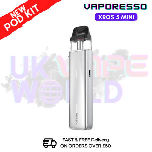 shop Titanium Silver Vaporesso Xros 5 Mini Refillable Pod Vape Kit - ukvapeworld