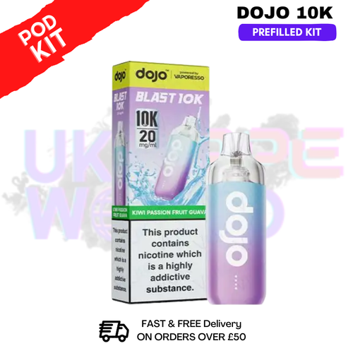 shop Kiwi Passionfruit Guavva Dojo Blast 10K Puff Prefilled Kit - ukvapeworld