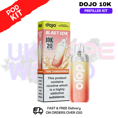 shop Ten Tangerines Dojo Blast 10K Puff Prefilled Kit - ukvapeworld