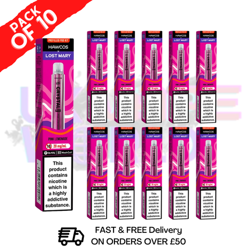 shop Pink Lemonade Lost Mary Crystal Pro 600 Puff Box Of 10 - ukvapeworld