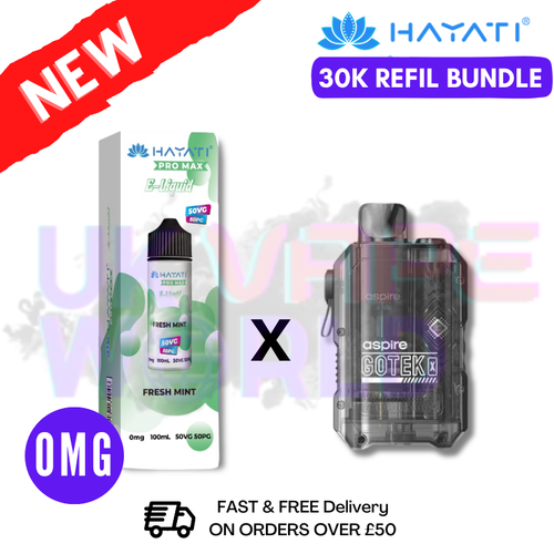 Fresh Mint Hayati 30K Puff Zero Nicotine Vape Kit - ukvapeworld