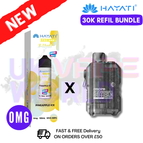Pineapple ICE Hayati 30K Puff Zero Nicotine Vape Kit - ukvapeworld