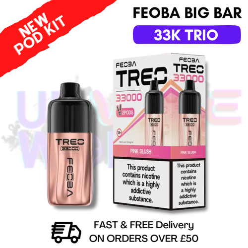 Pink Slush Feoba Treo 33K Puff Pod Kit - ukvapeworld