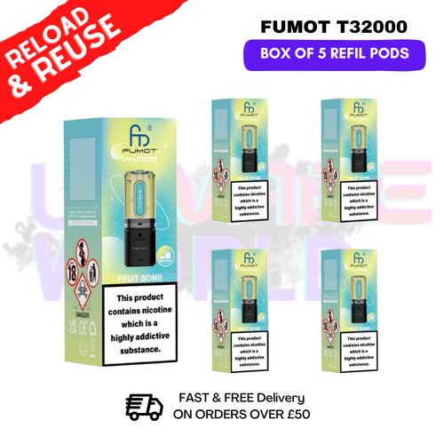 Fruit Bomb Fumot T32000 REPLACEMENT PODS - BOX OF 5 - UKVAPEWORLD