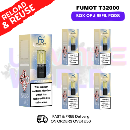 Lucid Dream Fumot T32000 REPLACEMENT PODS - BOX OF 5