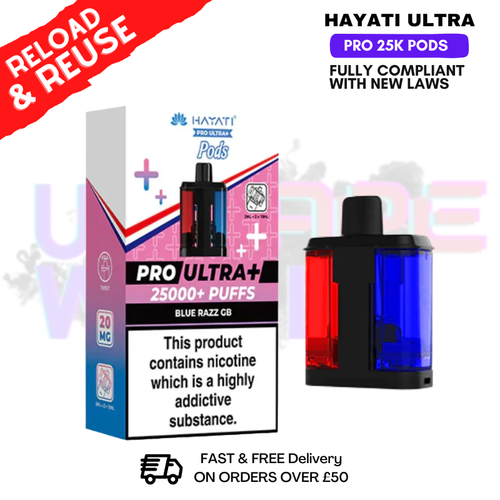 Blue Razz GB Hayati 25K REFIL Pack Replacement Pods - ukvapeworld